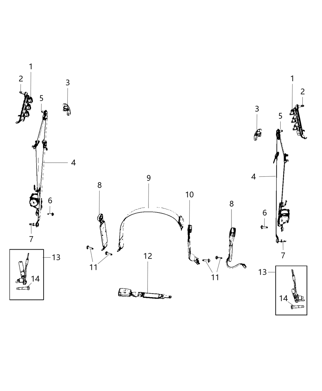 Mopar 68410787AC Anchor-Seat Belt