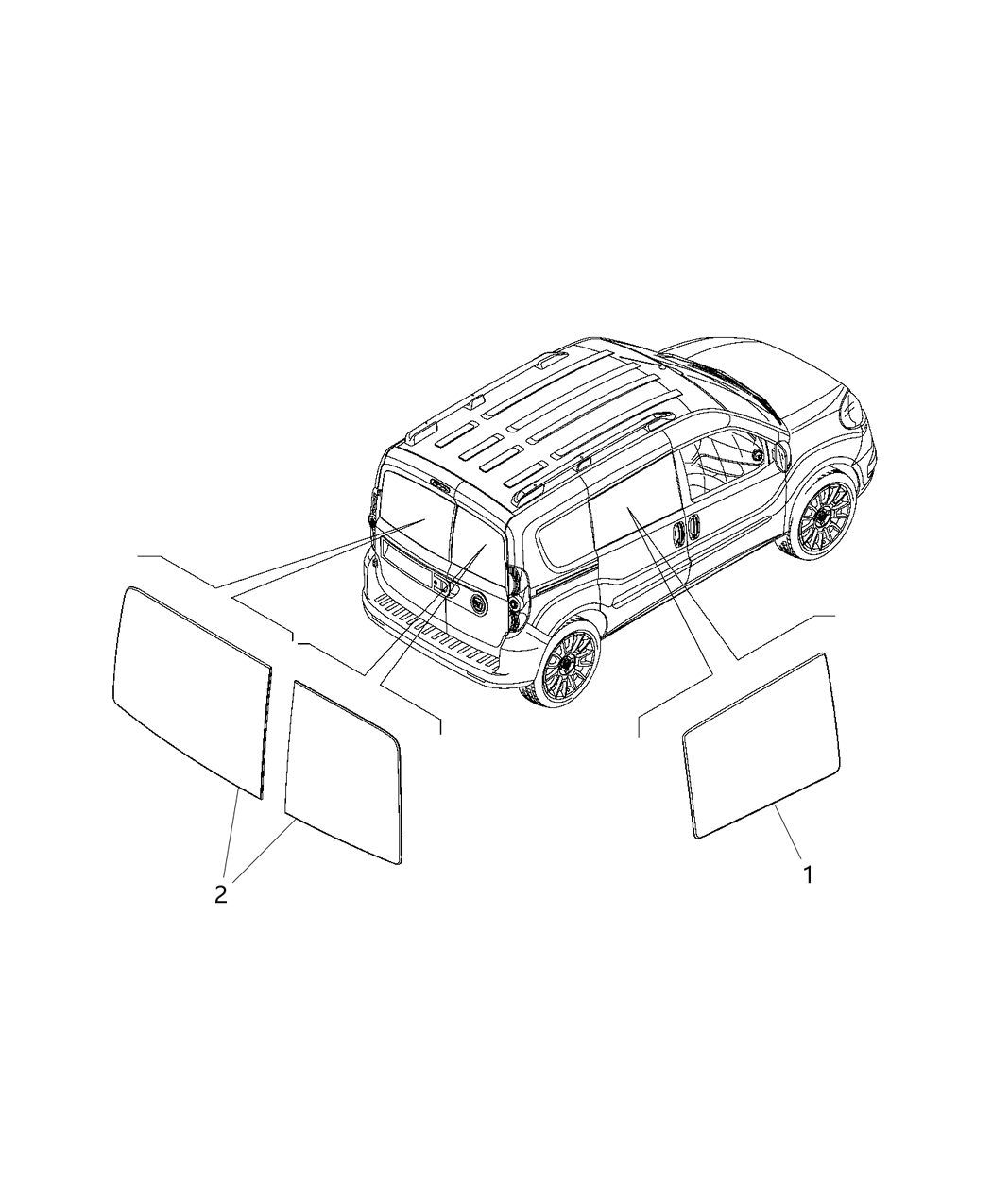 Mopar 5LG67LAFAC Panel-Sliding Door Window Plug