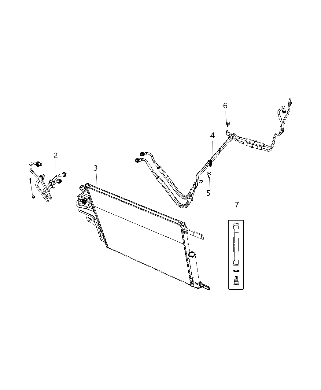 Mopar 68268595AB TRANSLINE-Oil Cooler Pressure And Ret