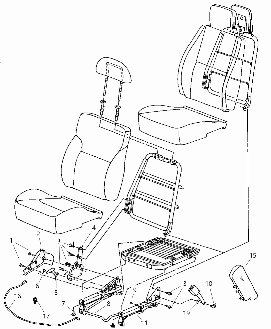 Mopar 5017596AA Wire-Seat ADJUSTER