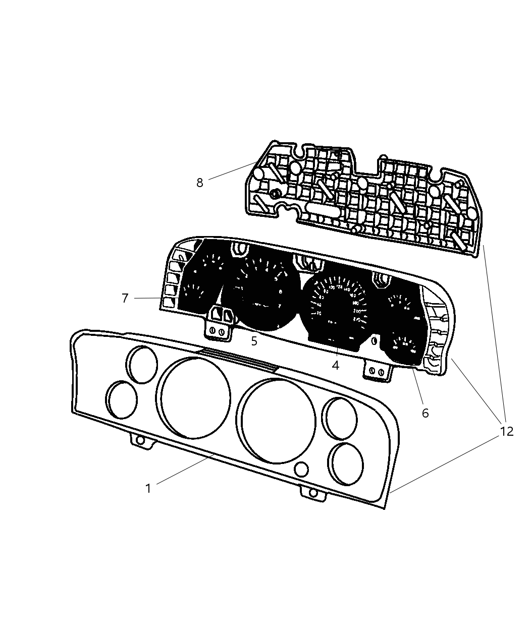 Mopar 5016246AA Gauge Temperature & Oil