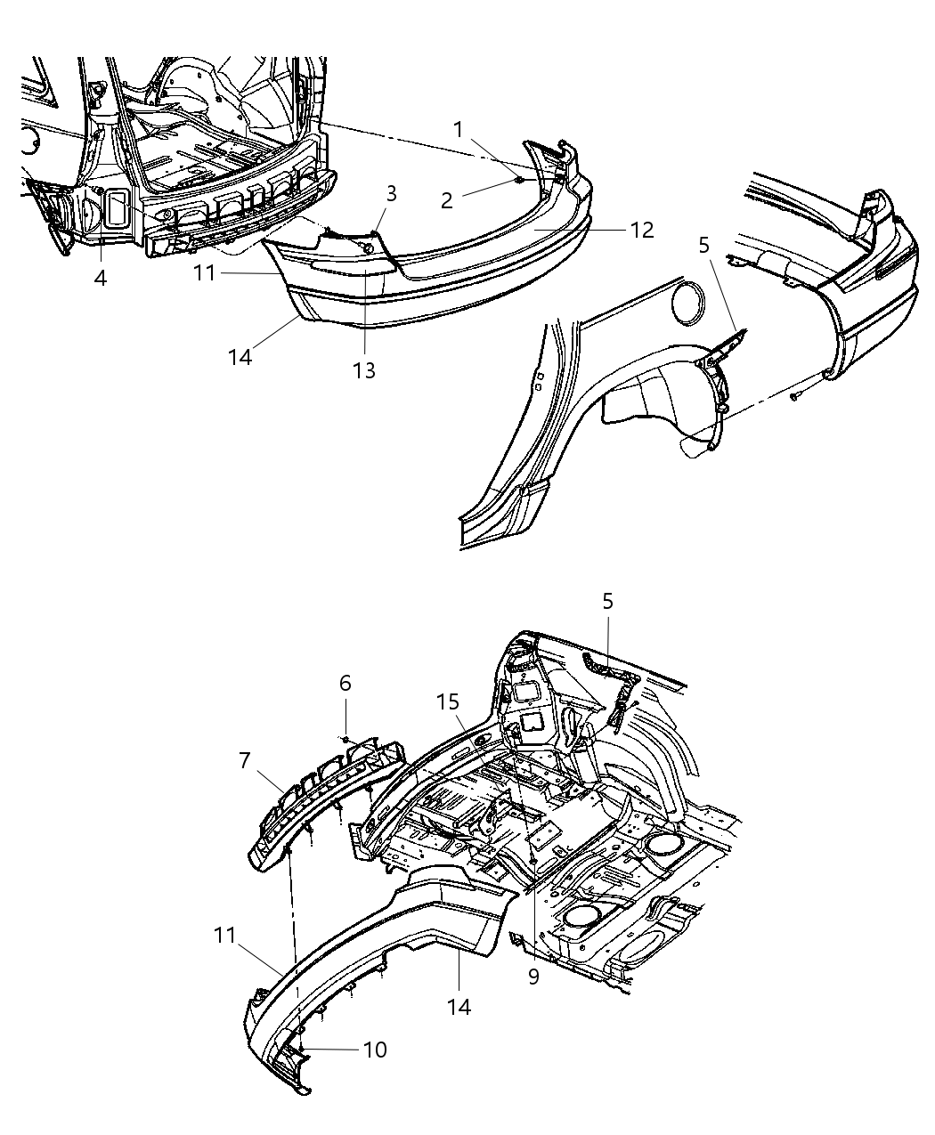 Mopar 4857697AA ABSORBER-Rear Energy