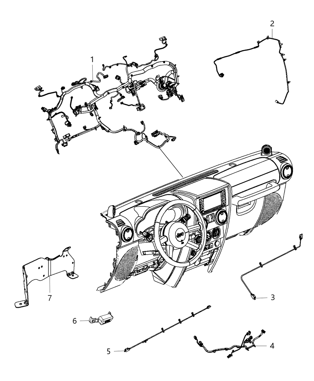 Mopar 68234731AD WIRING-INSTRUMENT PANEL