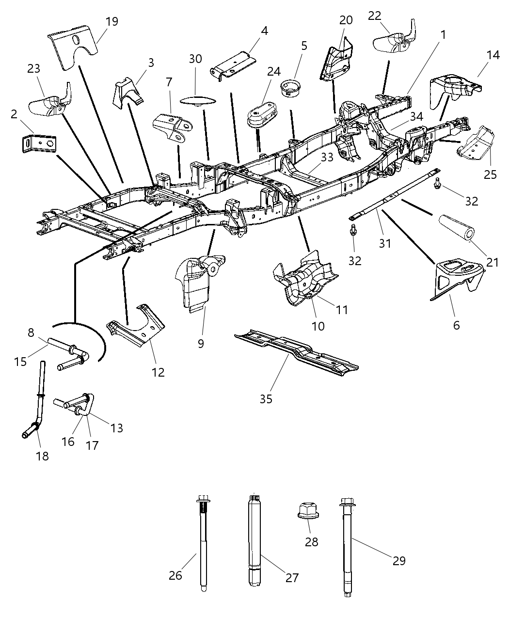 Mopar 55398827AD Frame-Chassis