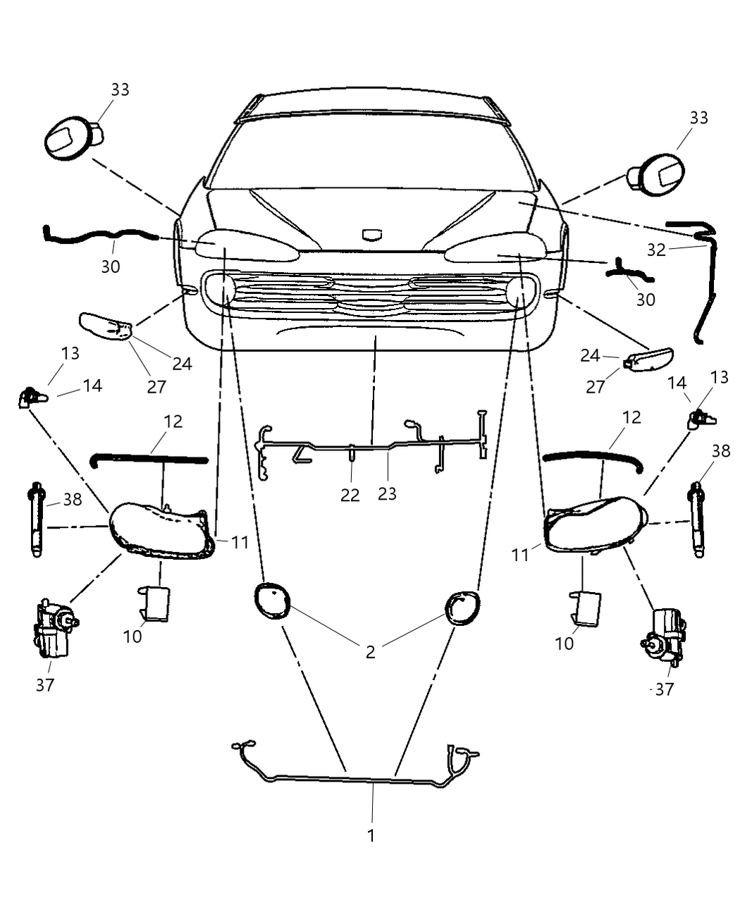 Mopar V7100012AA Headlamp