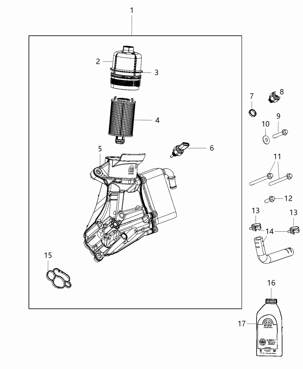 Mopar 68504390AA Tube-COOLANT Outlet