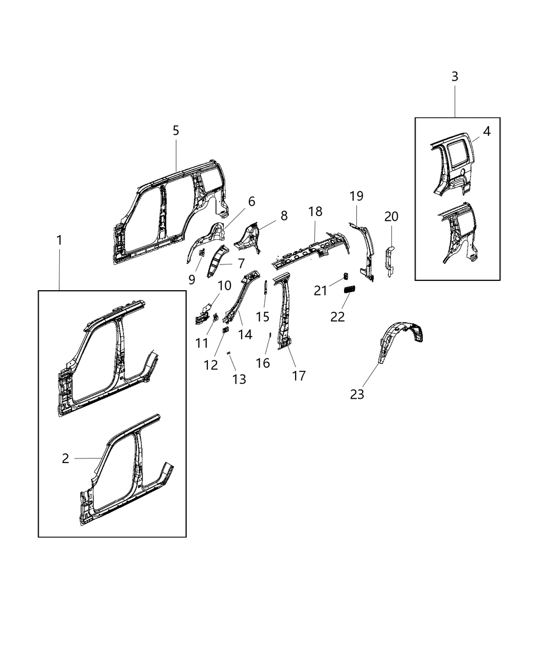 Mopar 55113148AA REINFMNT-Door Hinge