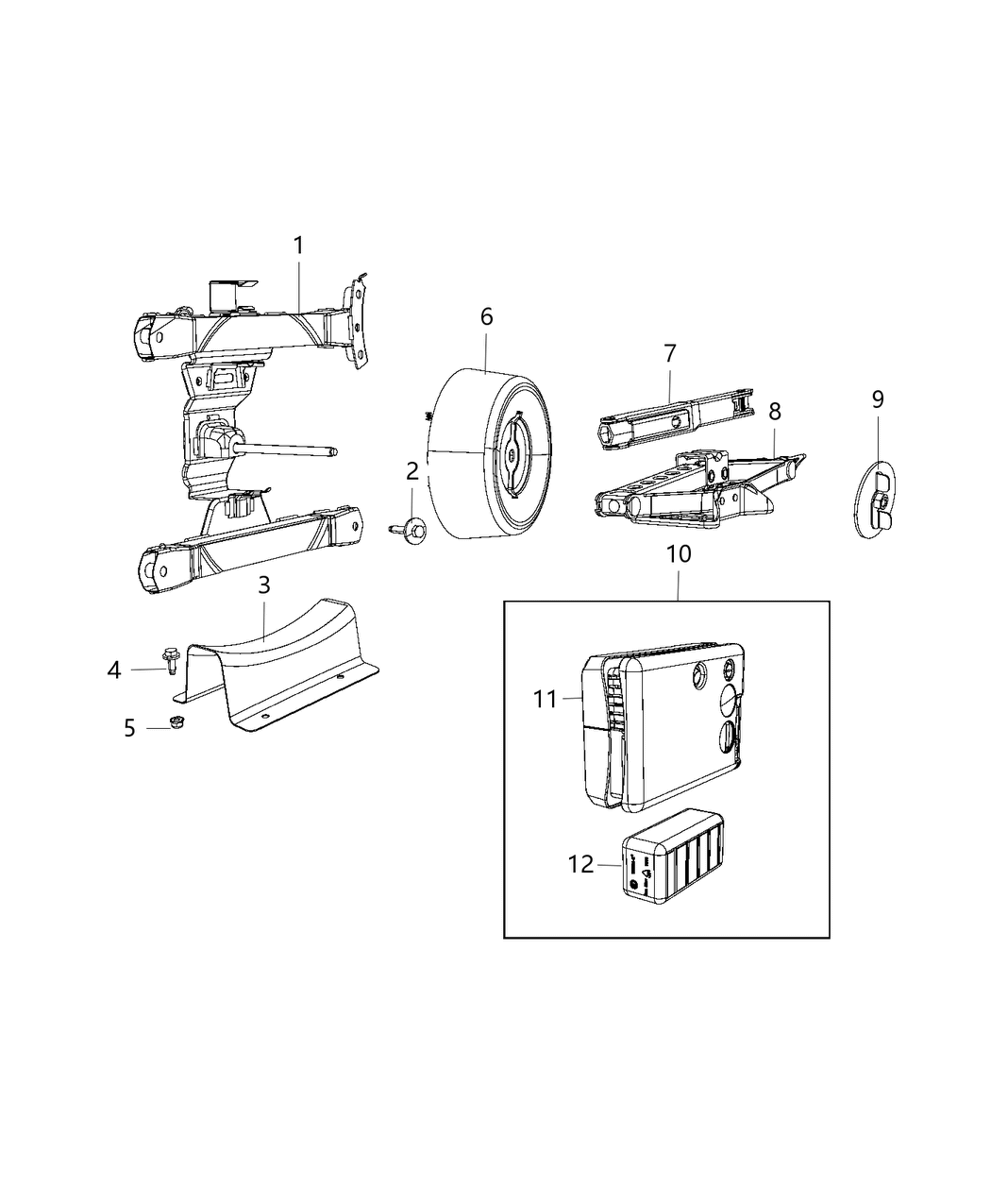 Mopar 4726599AC INFLATOR-Tire