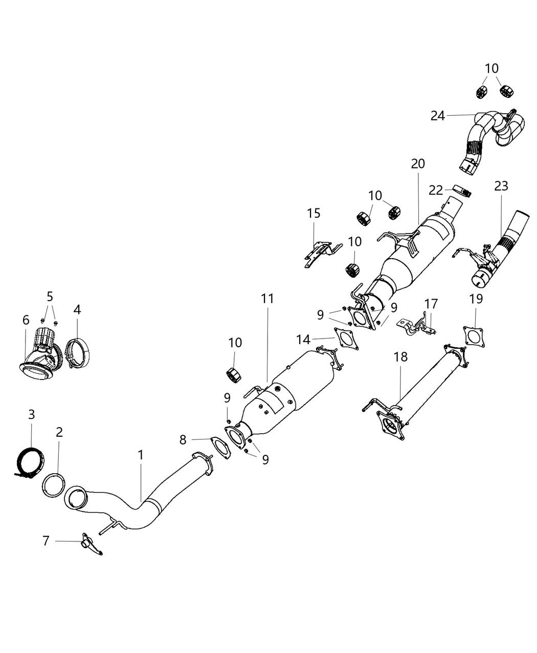 Mopar 68261137AA Exhaust Extension Muffler