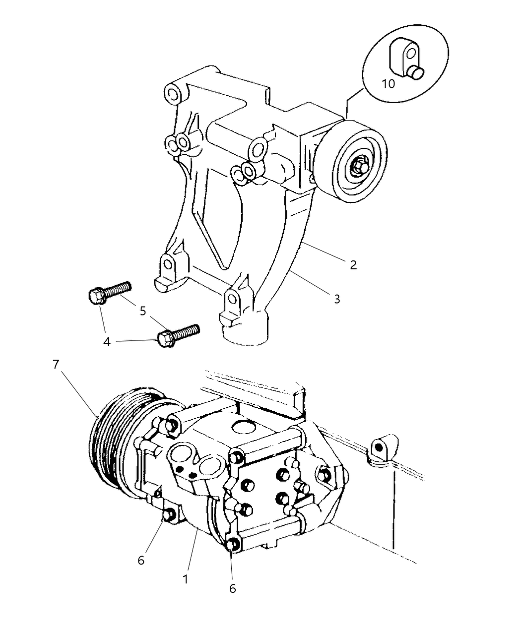 Mopar 4663189 Bracket A/C Compressor