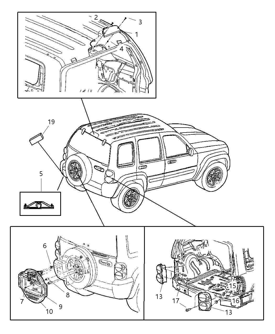 Mopar 56050283AB Wiring-Rear Lamp