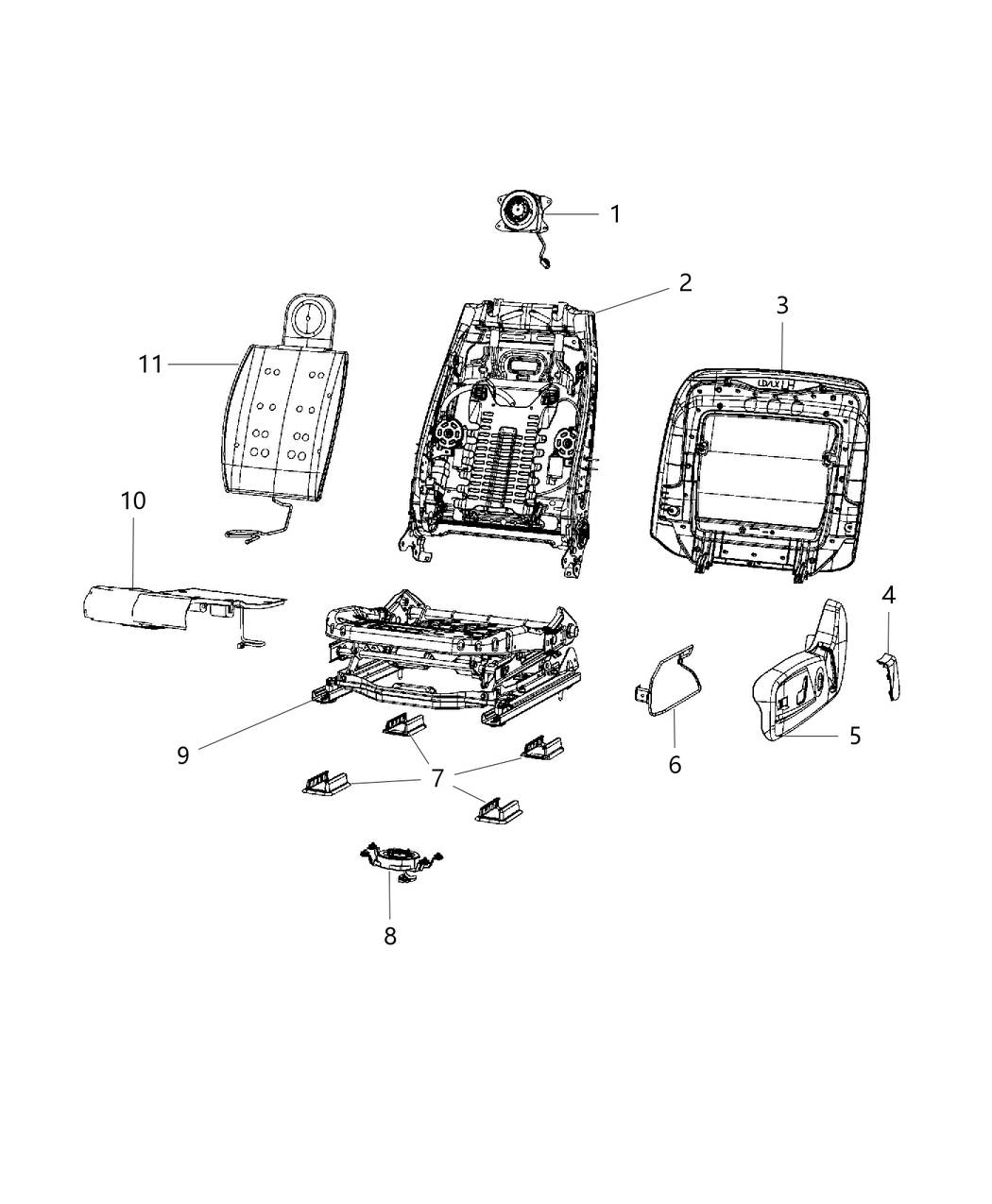 Mopar 68104708AA Blower-Seat Back