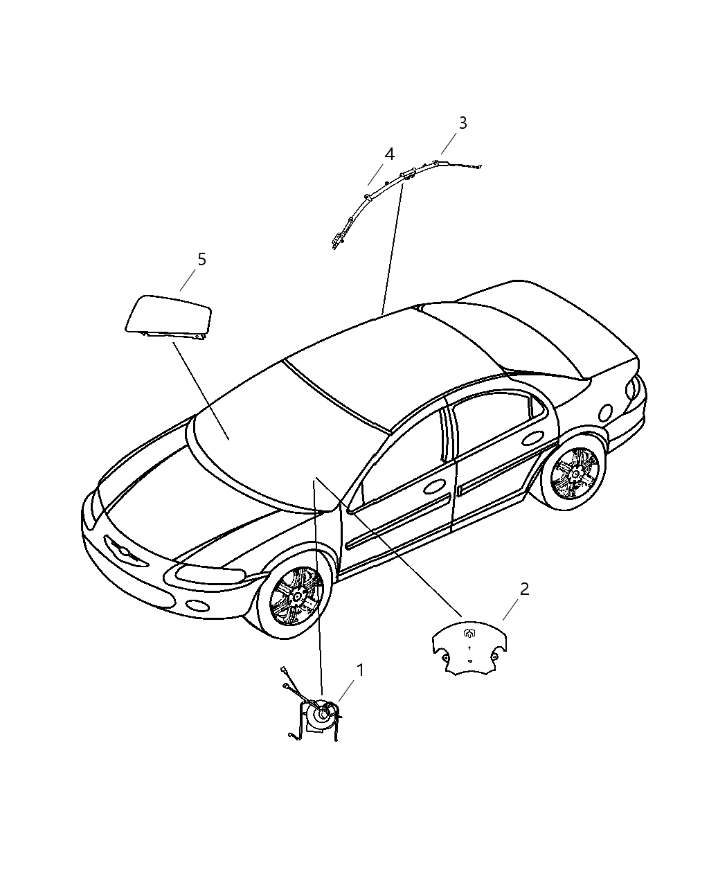 Mopar 1CA10WL8AC Cover-Air Bag Module