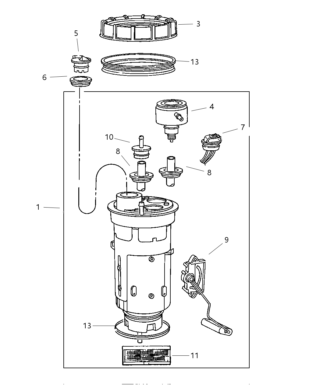 Mopar R4897426AA Fuel Pump/Level Unit Module Kit