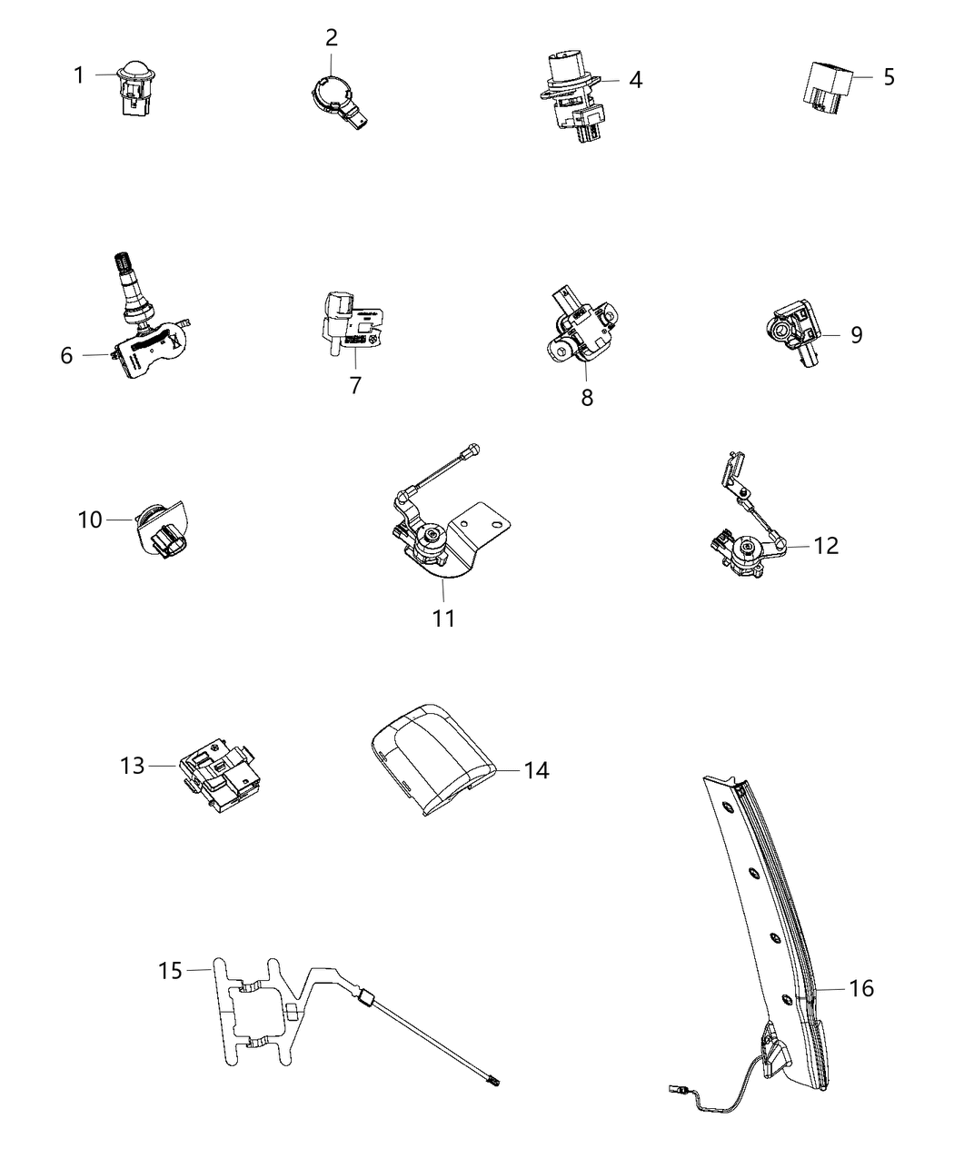 Mopar 68170208AC Sensor-Temperature Cabin Air