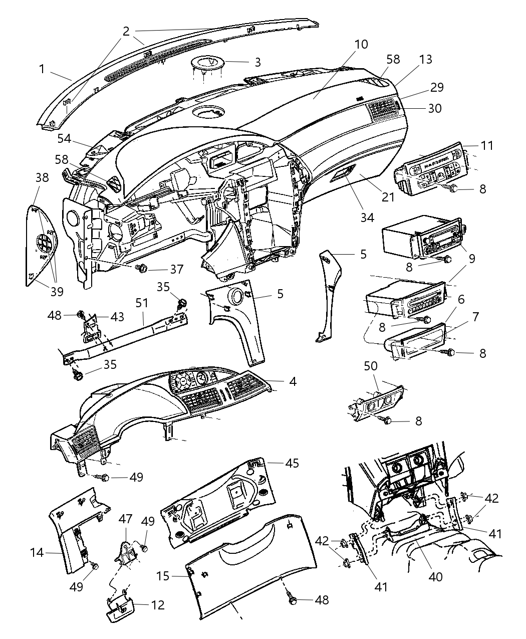 Mopar 68001175AA Nut-Instrument Panel