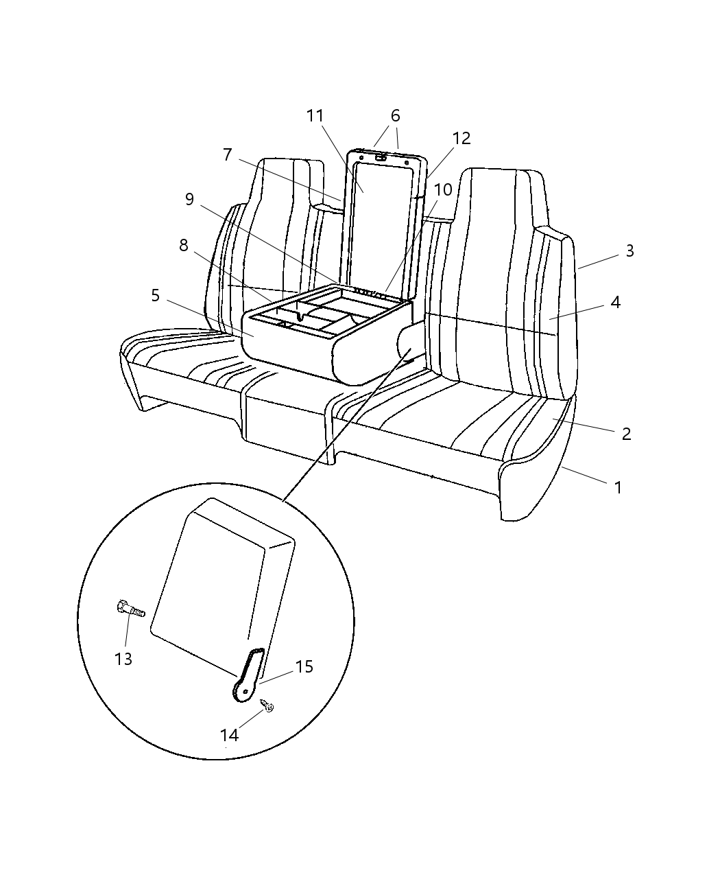 Mopar UP811C3AB BOX/BIN-ARMREST