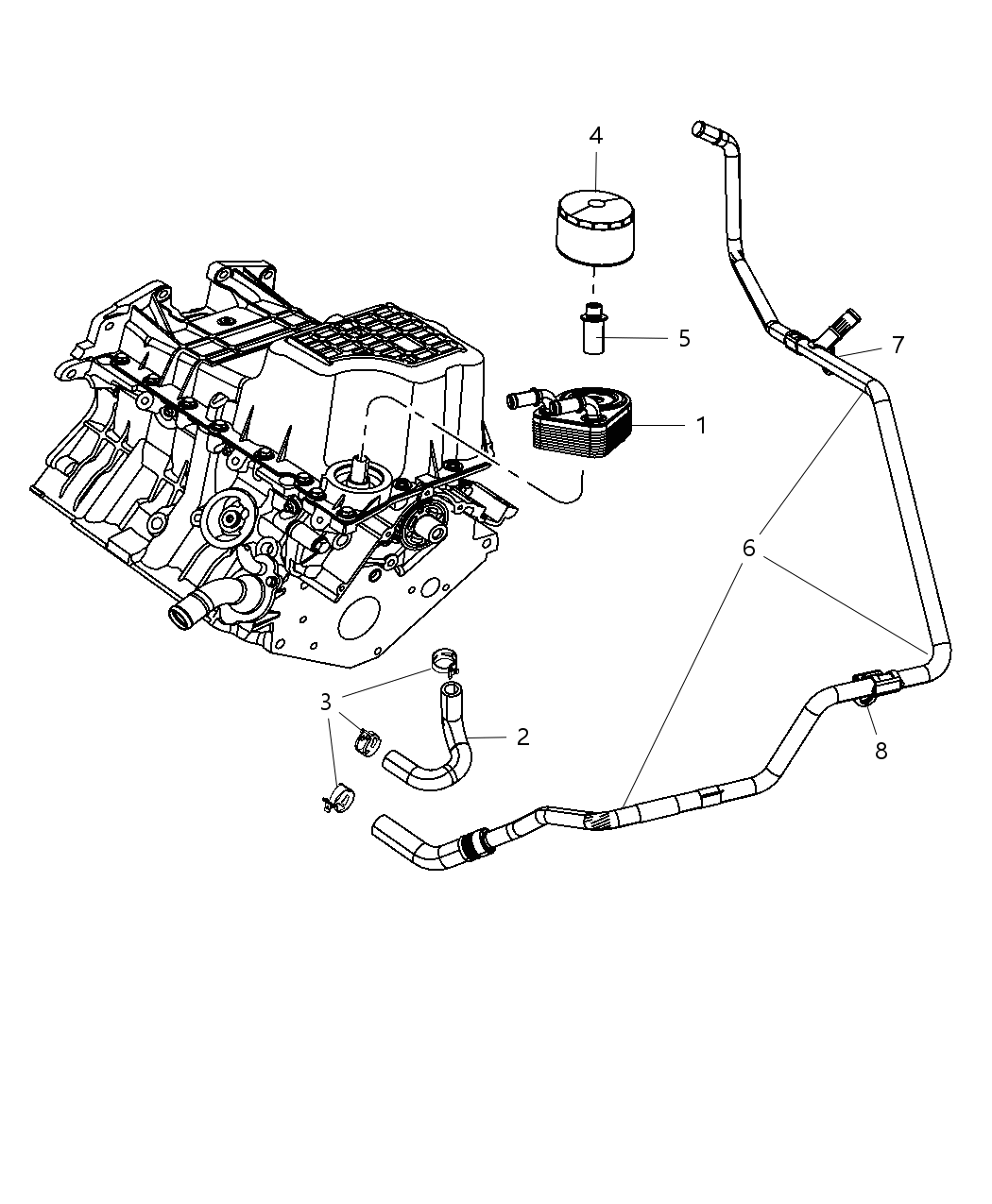 Mopar 4677610AC Hose-Heater Return