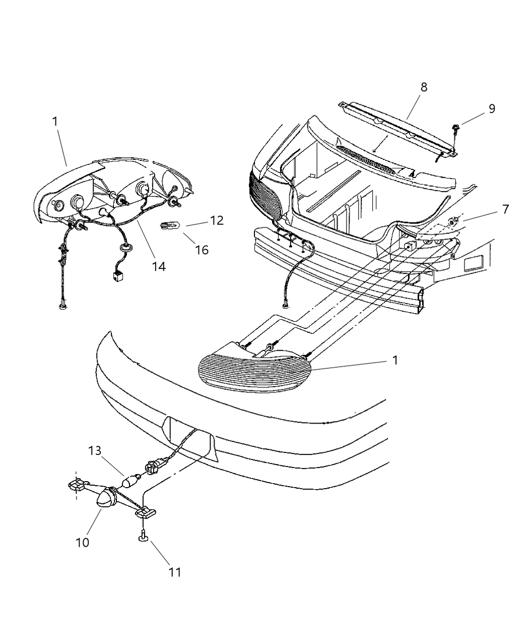 Mopar 5288608AD Lamp-Tail Stop Turn