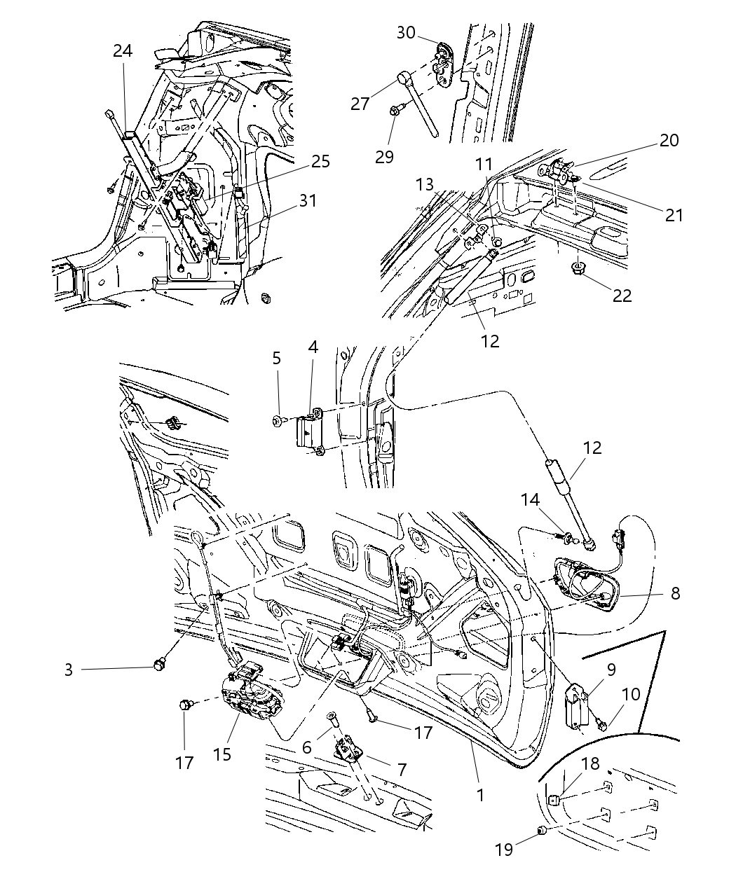 Mopar 5017678AA ACTUATOR-Power Latch