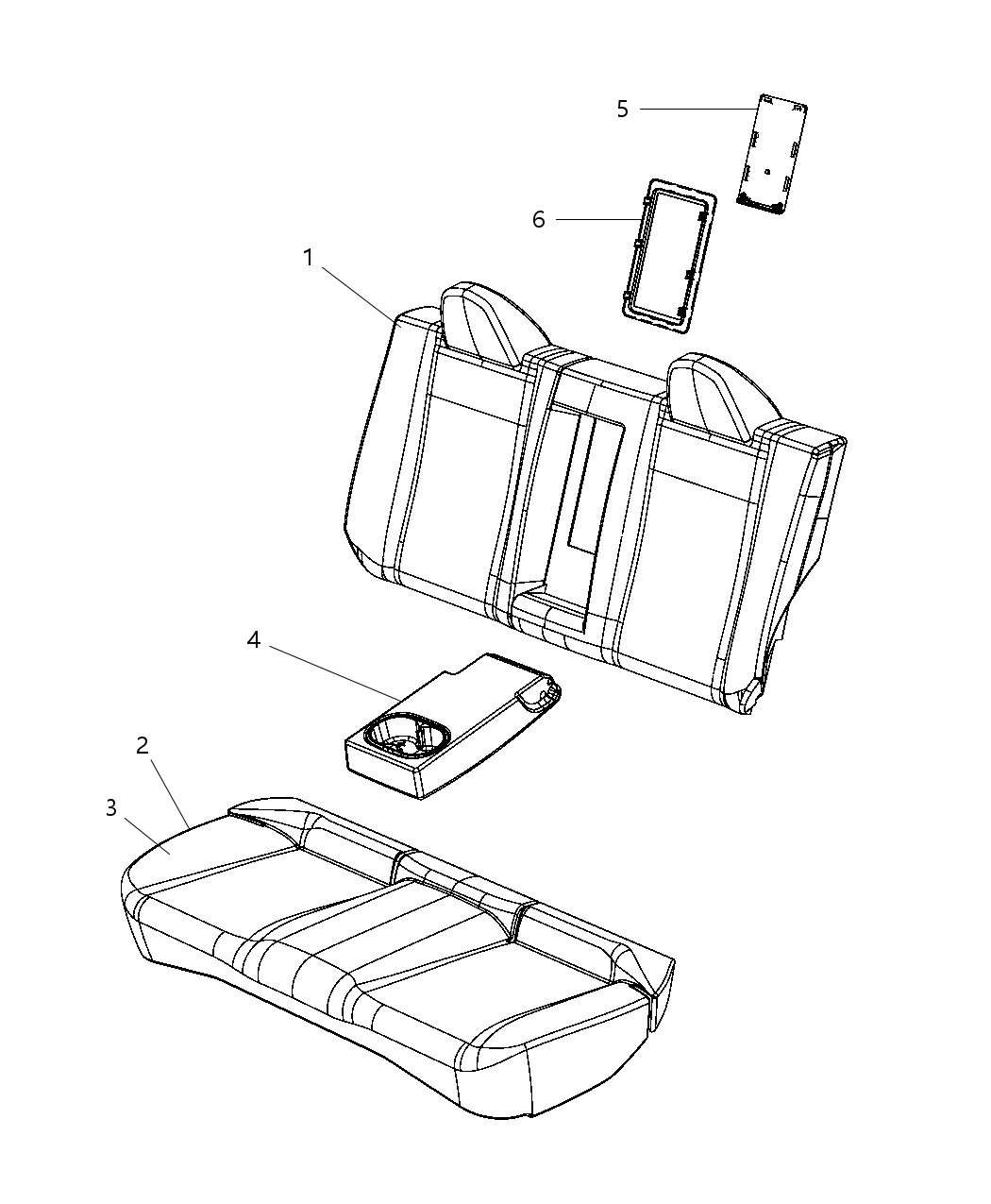 Mopar 5QY76DX9AA Rear Seat Cushion