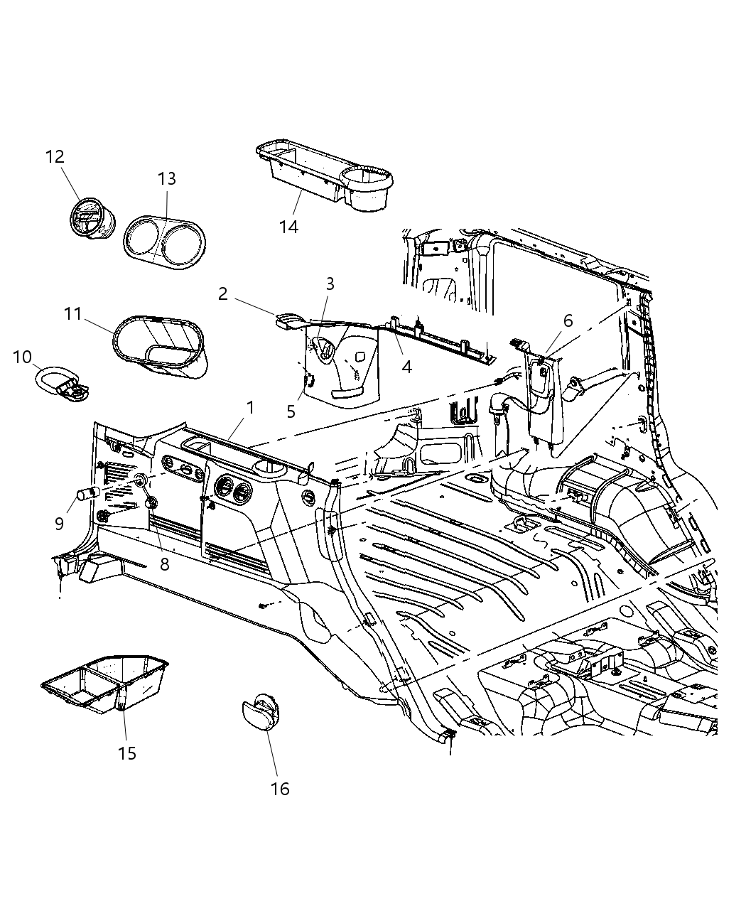 Mopar 1HY811DVAA Hook-Cargo Net