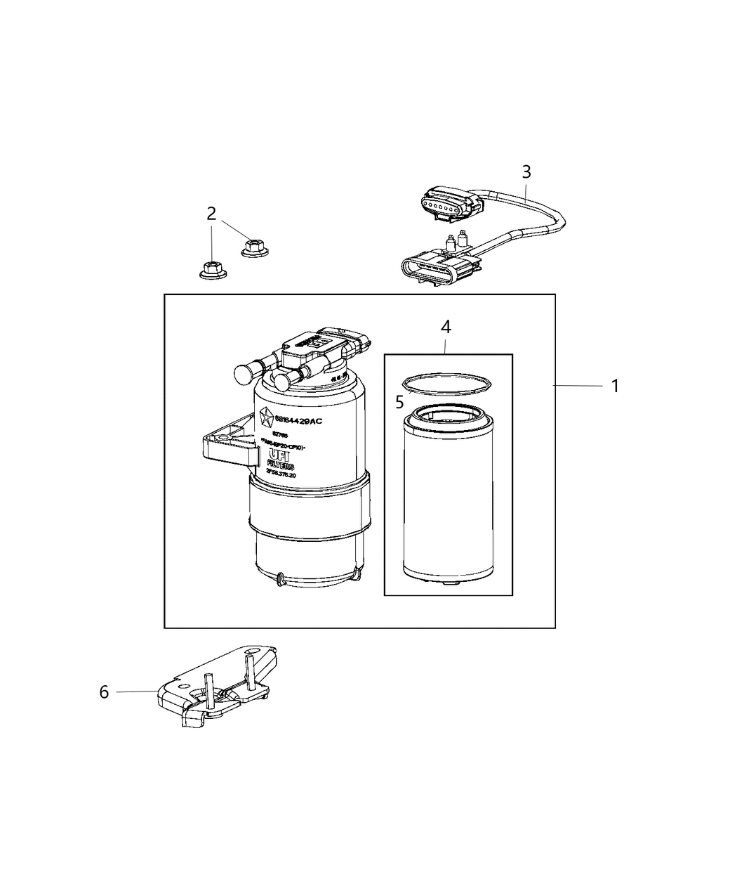 Mopar 68210881AB Jumper-Fuel Supply