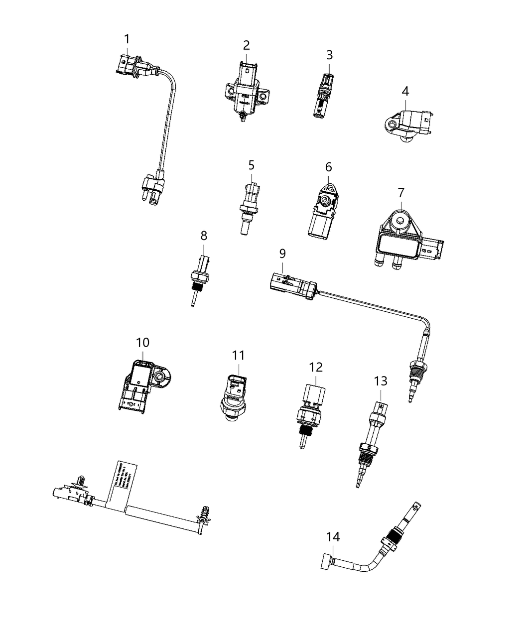 Mopar 68490061AA Sensor-Differential Pressure