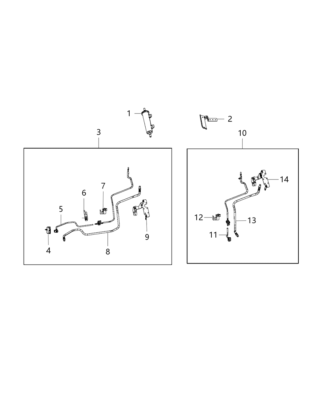 Mopar 52030220AE Bundle-Fuel Supply And Vapor Line