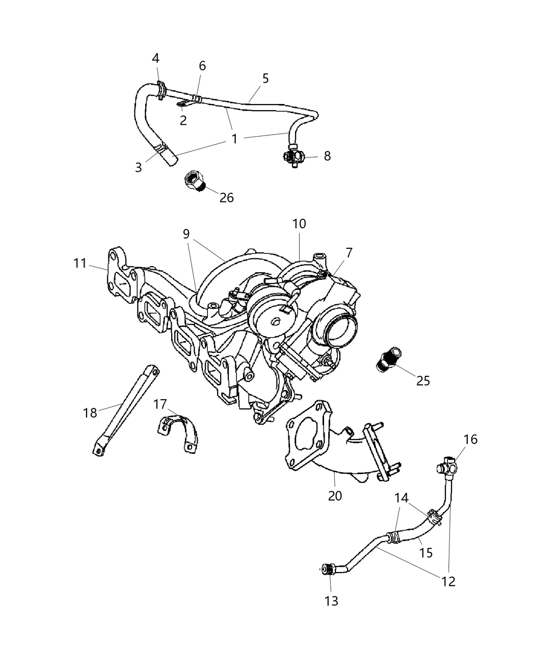 Mopar 68023790AA Gasket-TURBOCHARGER