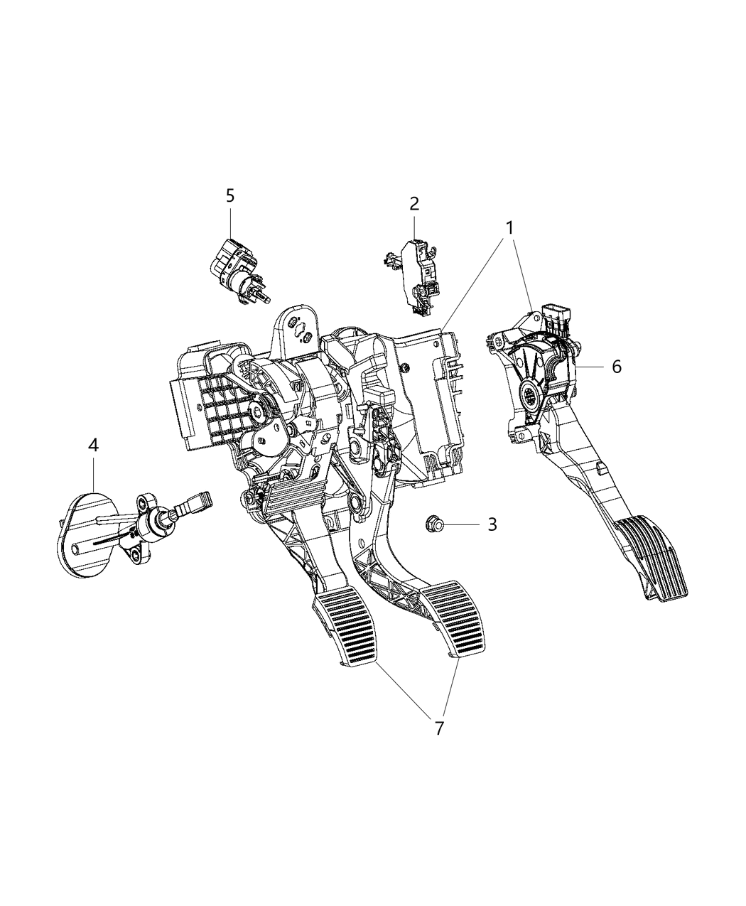 Mopar 68248104AA Pedal-Accelerator