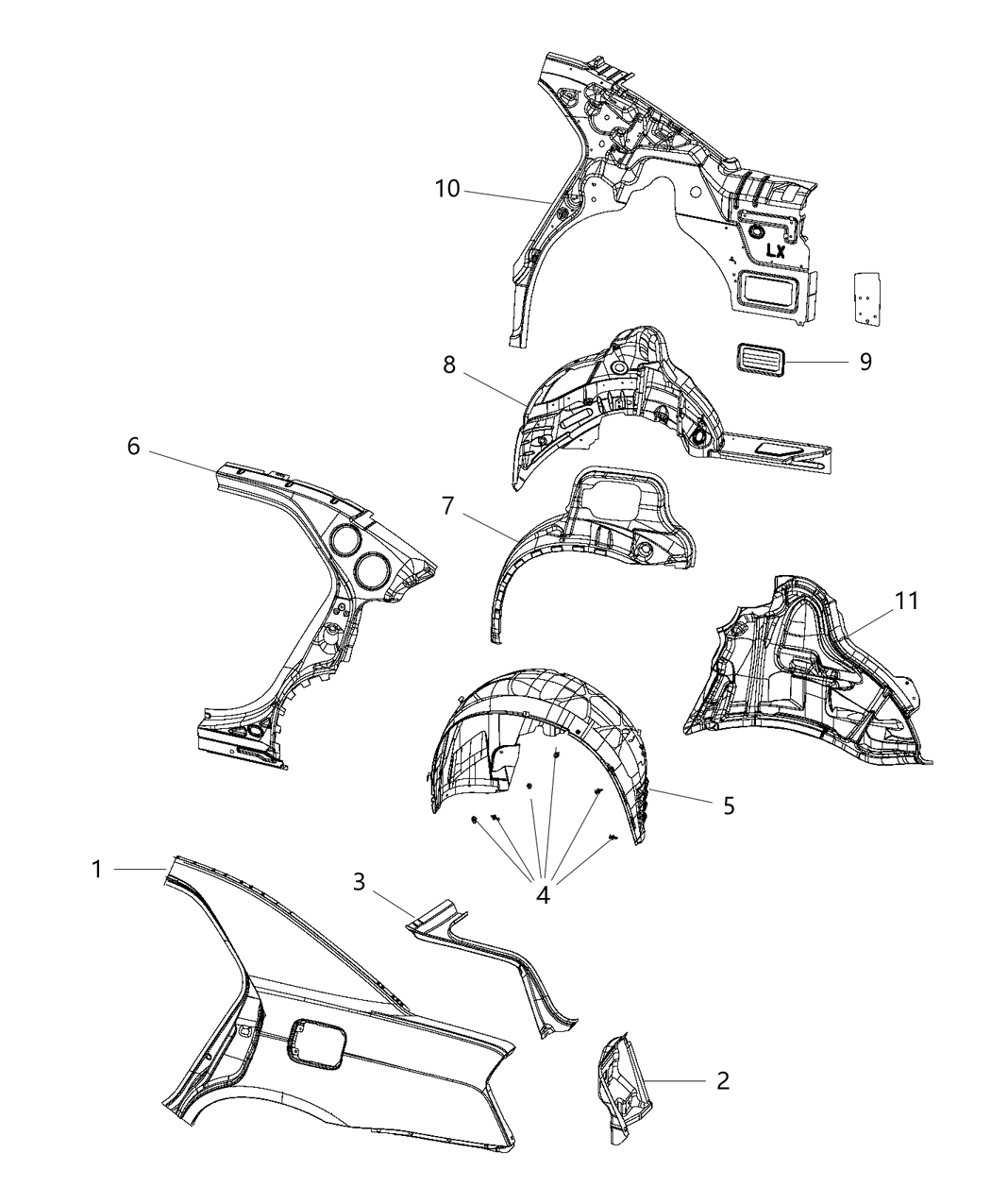 Mopar 68253139AC REINFMNT-SILL