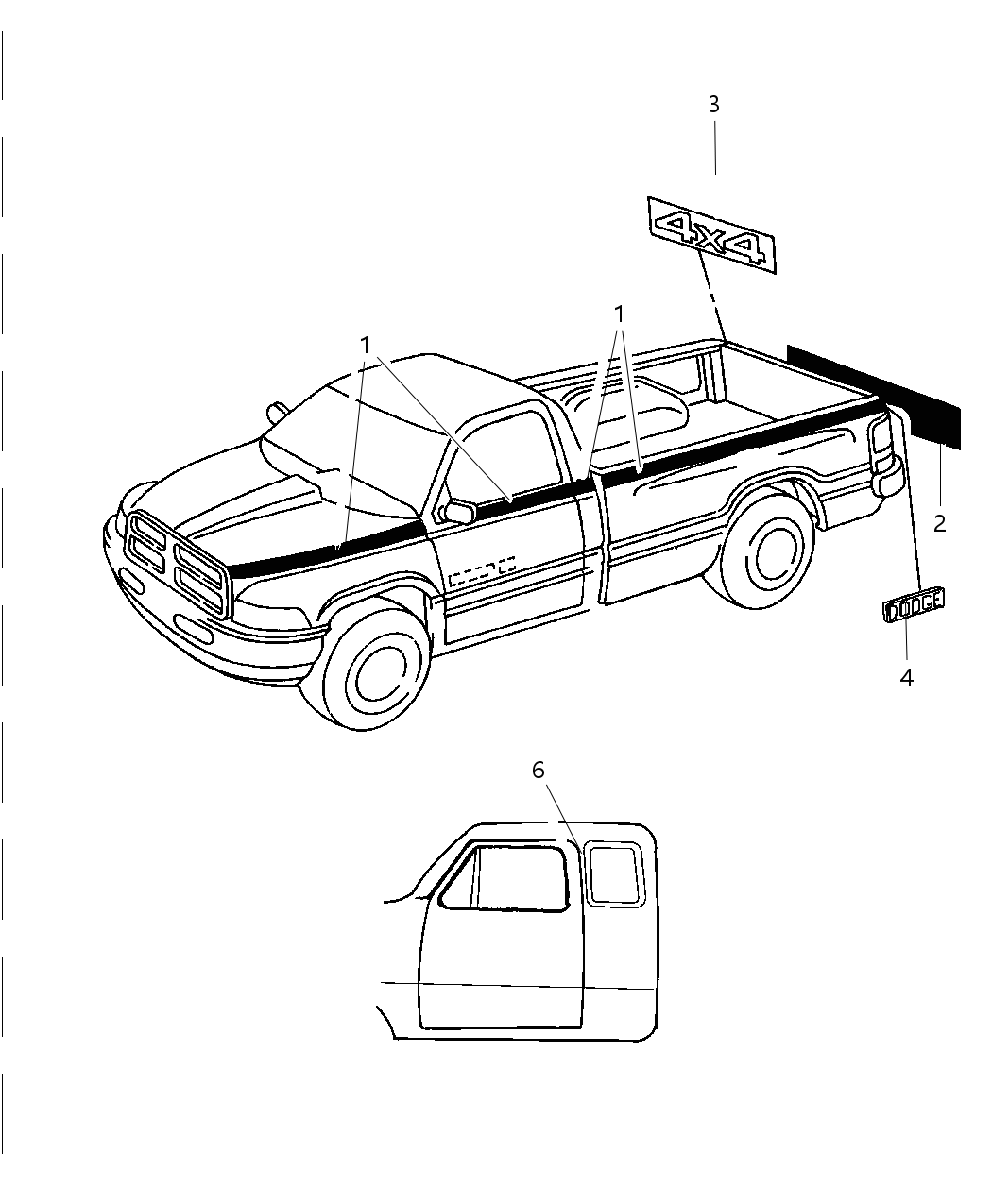 Mopar 5DL57PGA TAPESTRIP TAILGATE