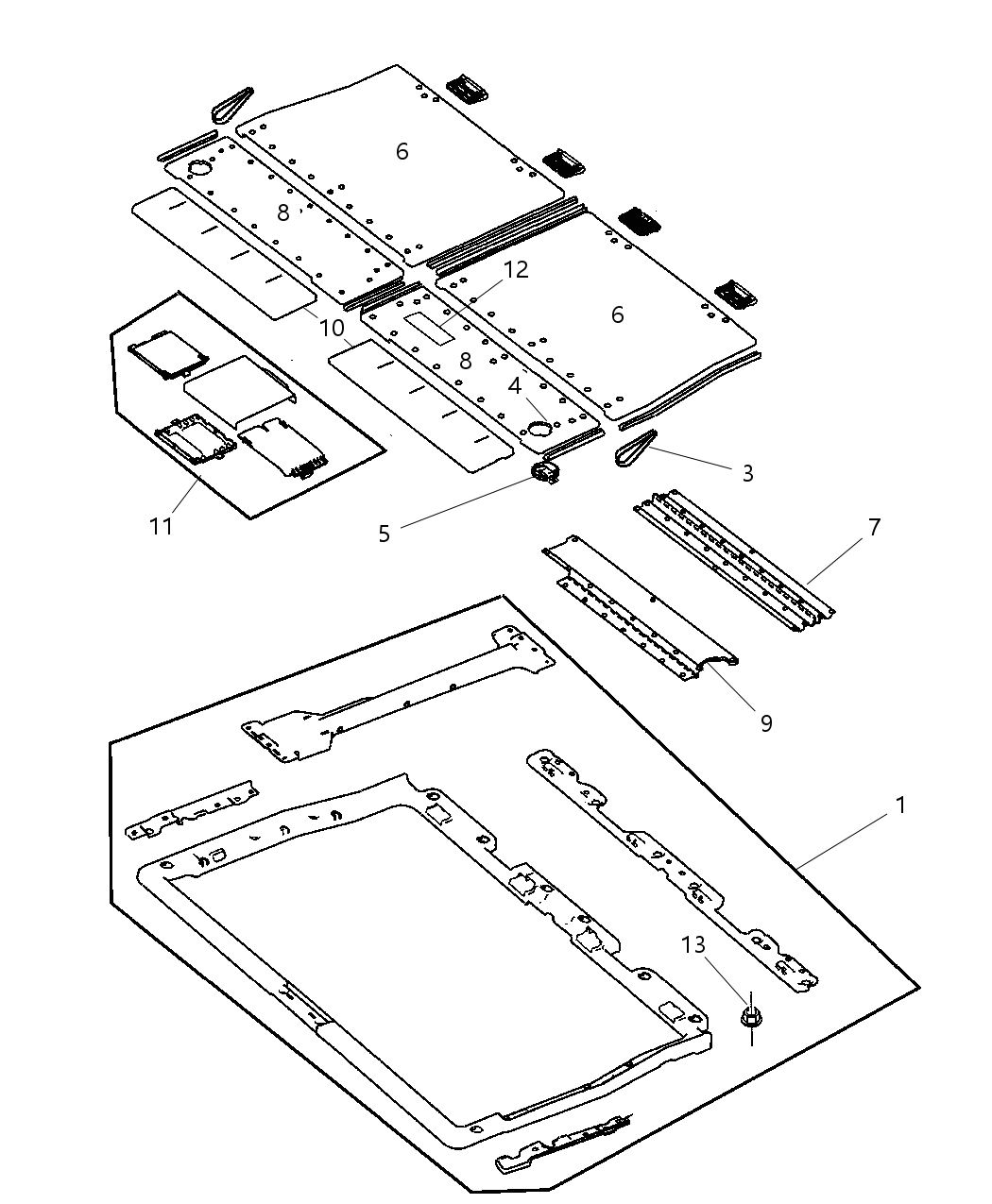 Mopar 1DJ75ZJ8AA DOORE-Load Floor