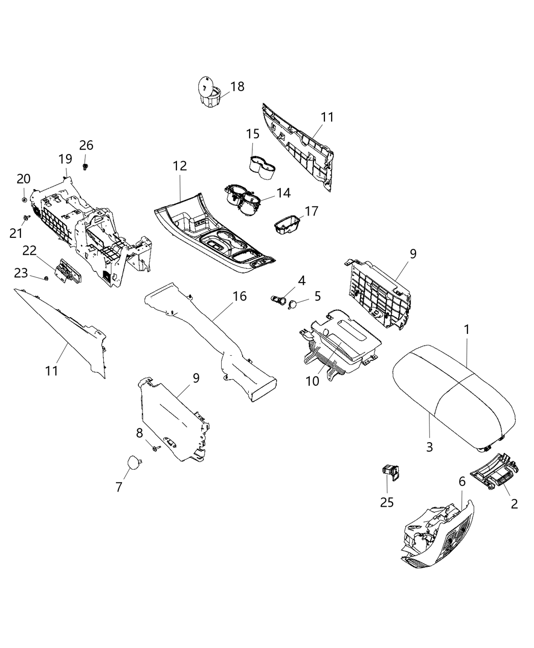 Mopar 5VK201SFAD Bezel-Gear Shift Indicator