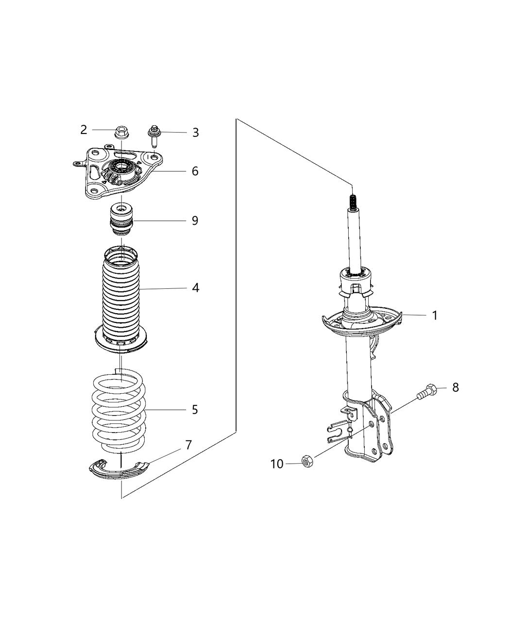 Mopar 68265770AA STRUT-Suspension