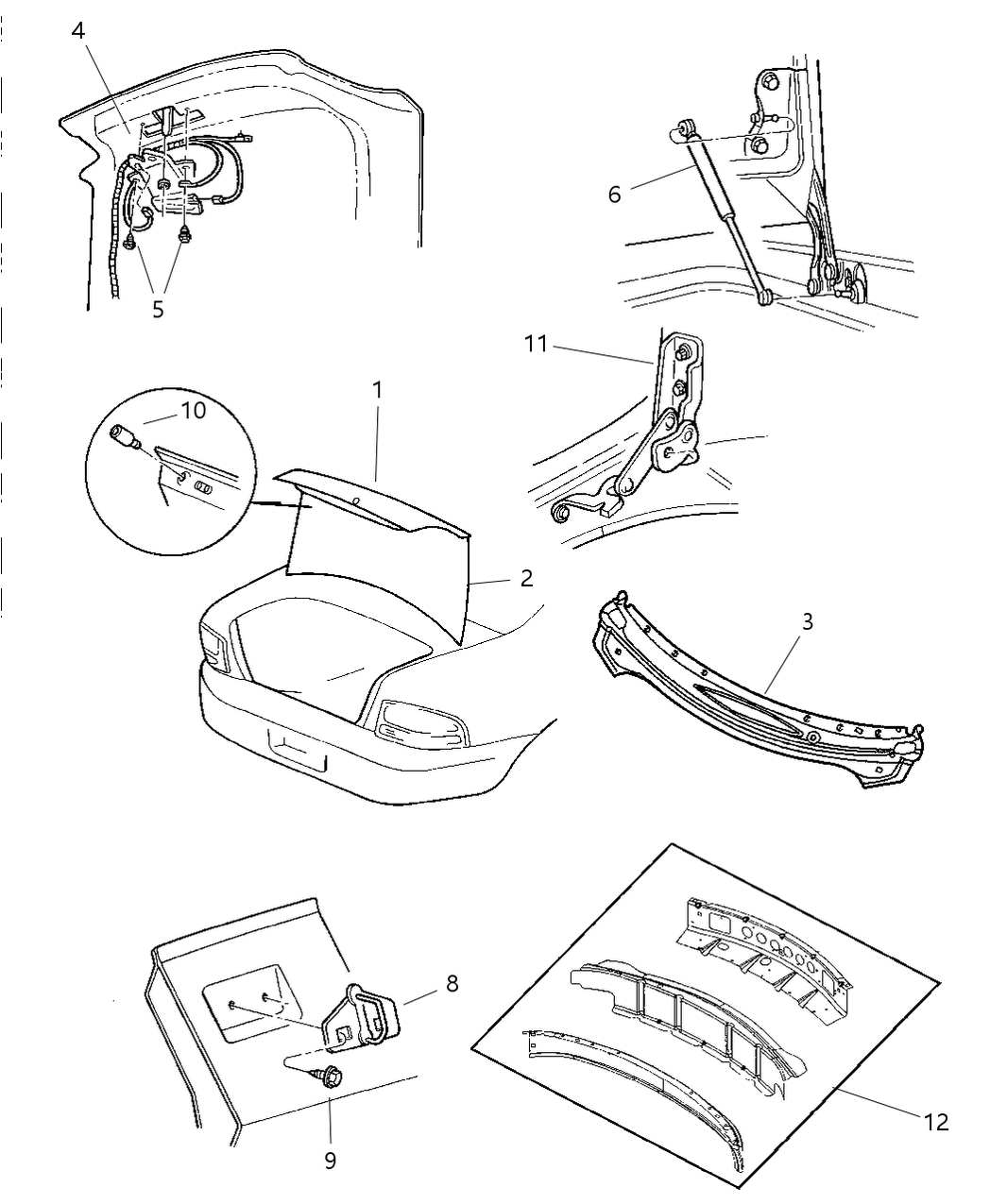 Mopar 4658540AB WEATHERSTRIP-DECKLID