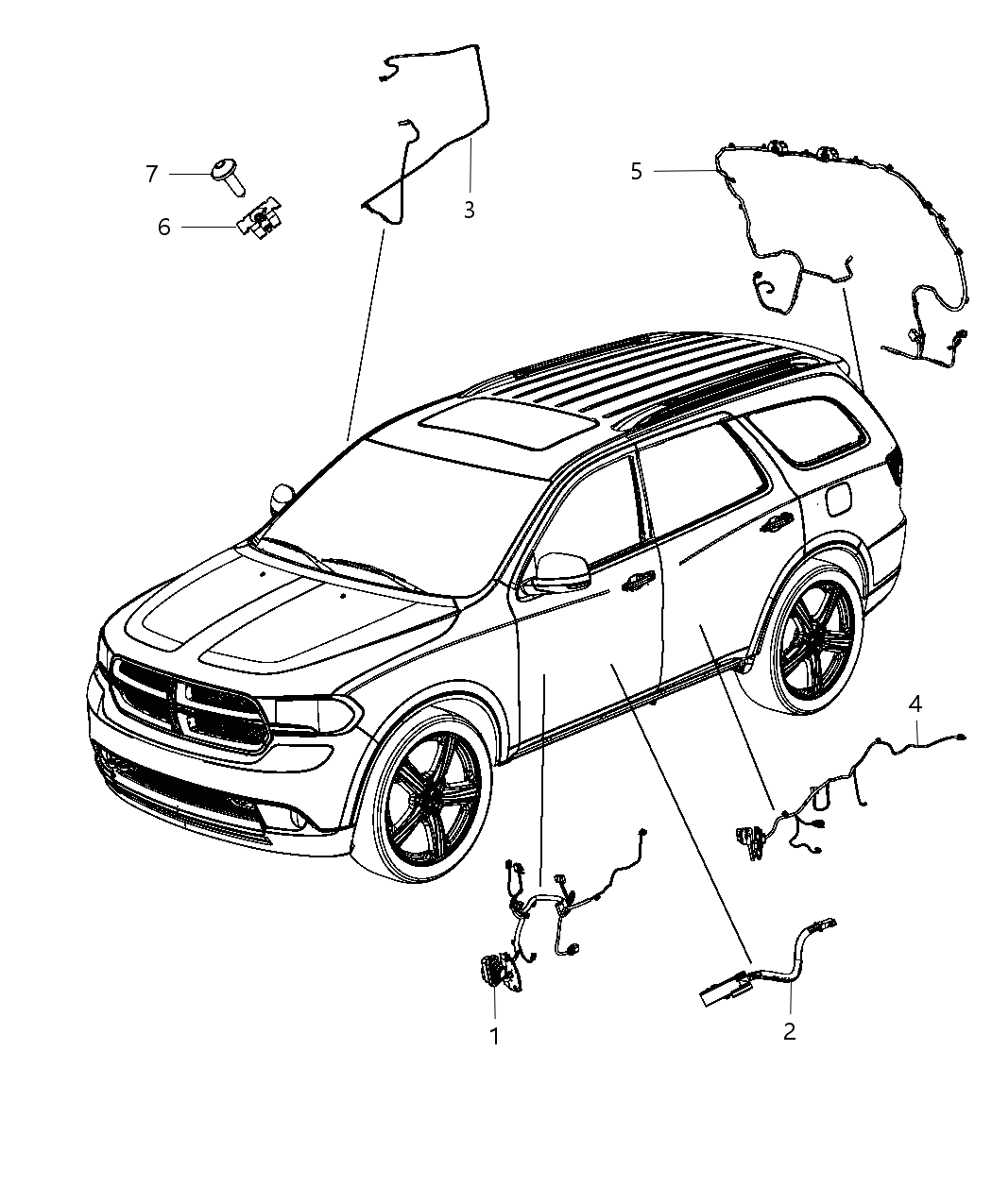 Mopar 68136756AA Wiring-Rear Door