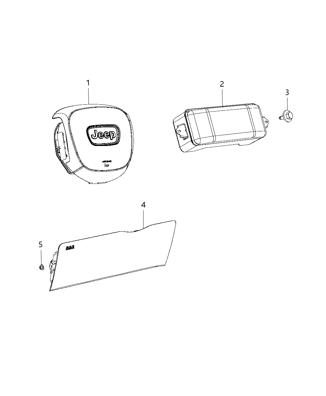 Mopar 5SG32LU5AE Air Bag-Steering Column Opening