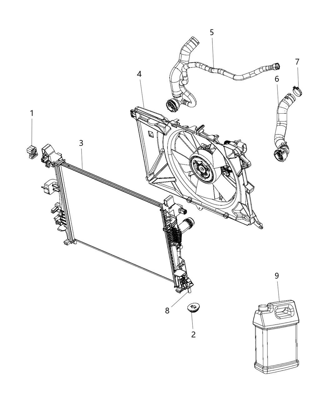 Mopar 68273398AA Engine Cooling Radiator