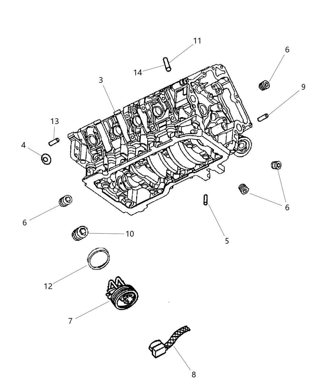 Mopar R2847034AB Block-Long Block