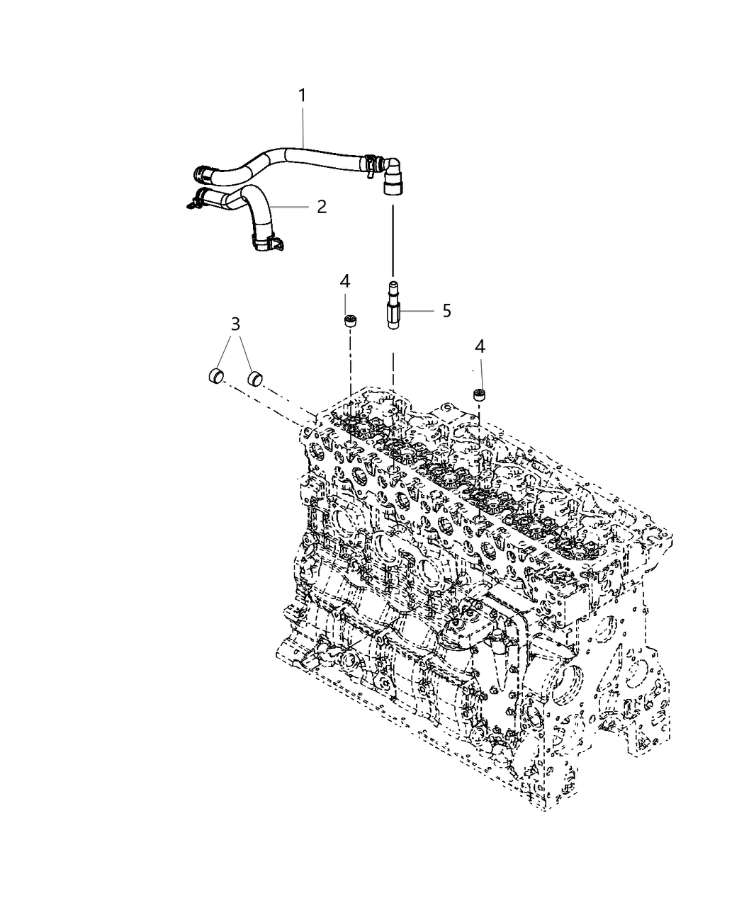 Mopar 68322483AA Hose-Heater Return