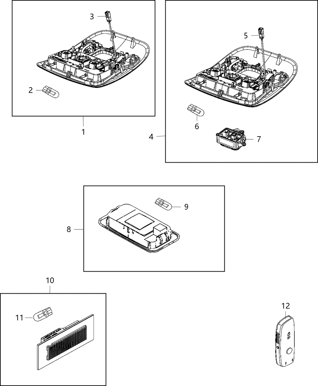 Mopar 6YM12LXHAA Console-Overhead