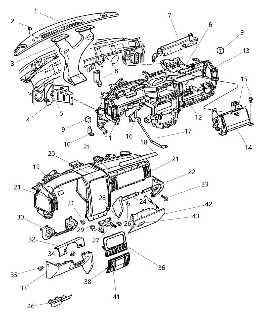 Mopar 55116911AA Bezel-Instrument Panel