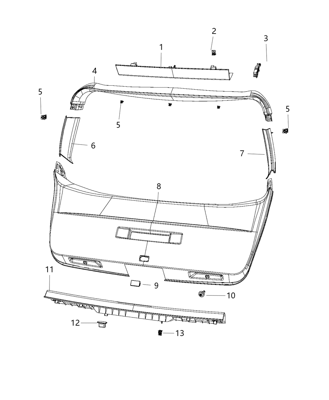 Mopar 1MK96XDVAA Plug-LIFTGATE Trim Panel