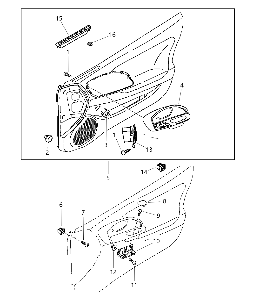 Mopar MR778376 Panel Door Trim Front