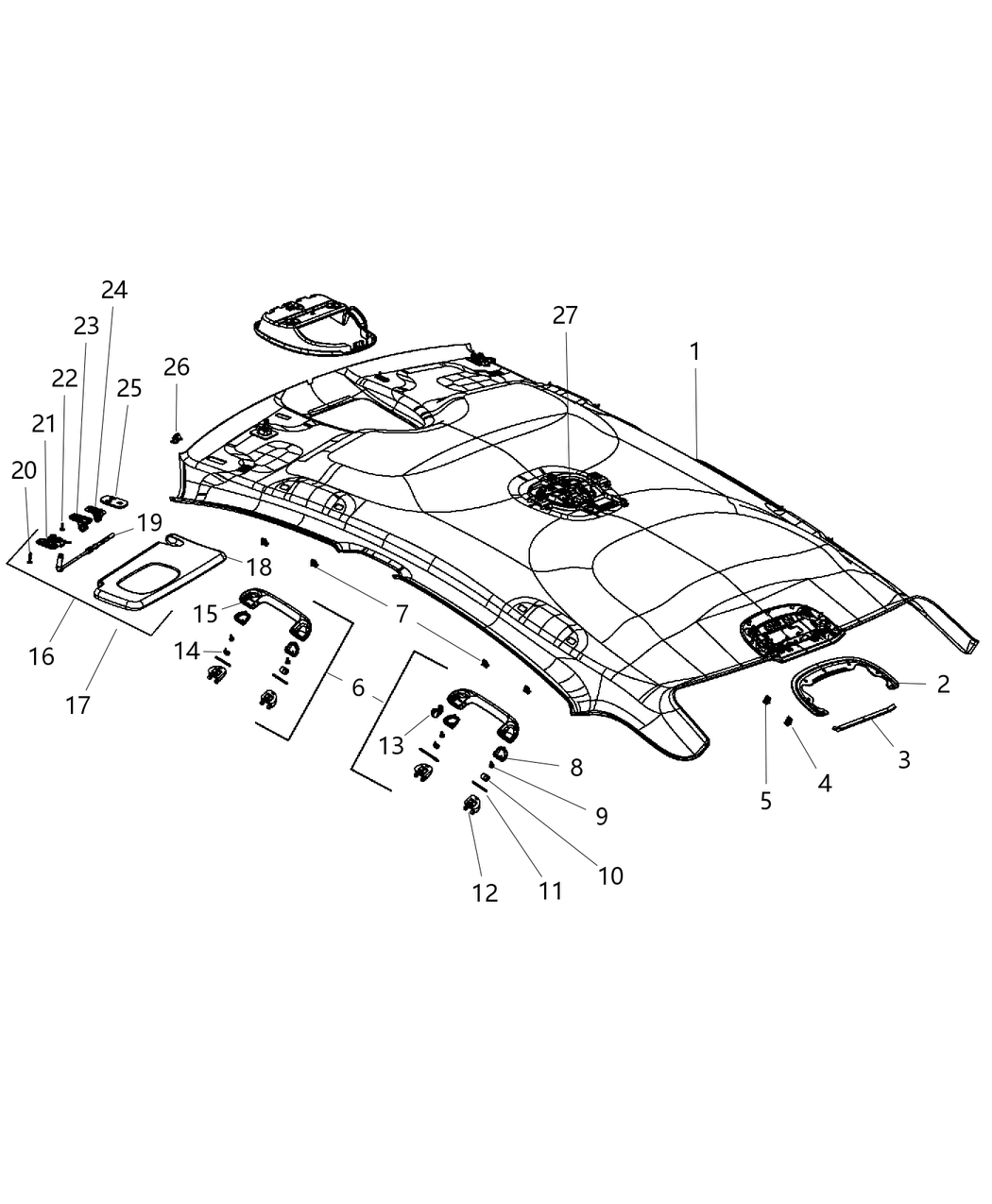 Mopar 1UR57DX9AA Visor