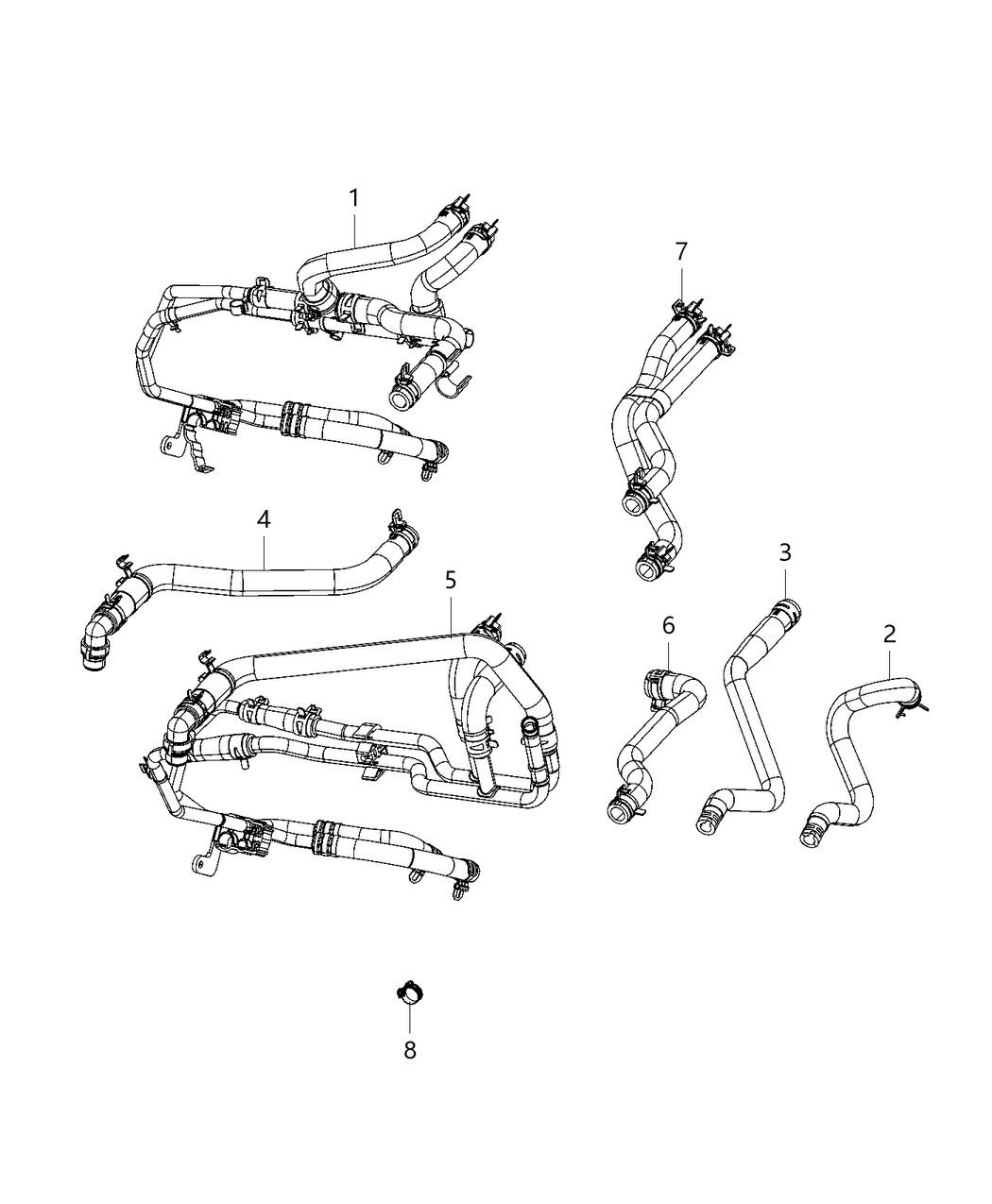 Mopar 68105662AB Hose-Heater Supply