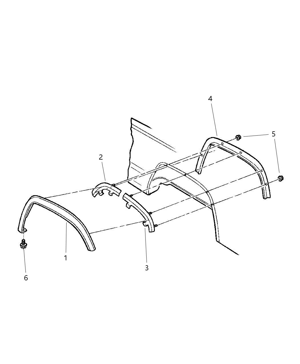 Mopar 5FW74SW1AC APPLIQUE Fender Wheel Open