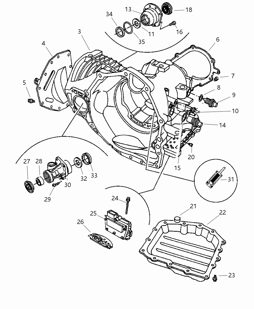 Mopar 5016131AB Seal Pkg-Transmission